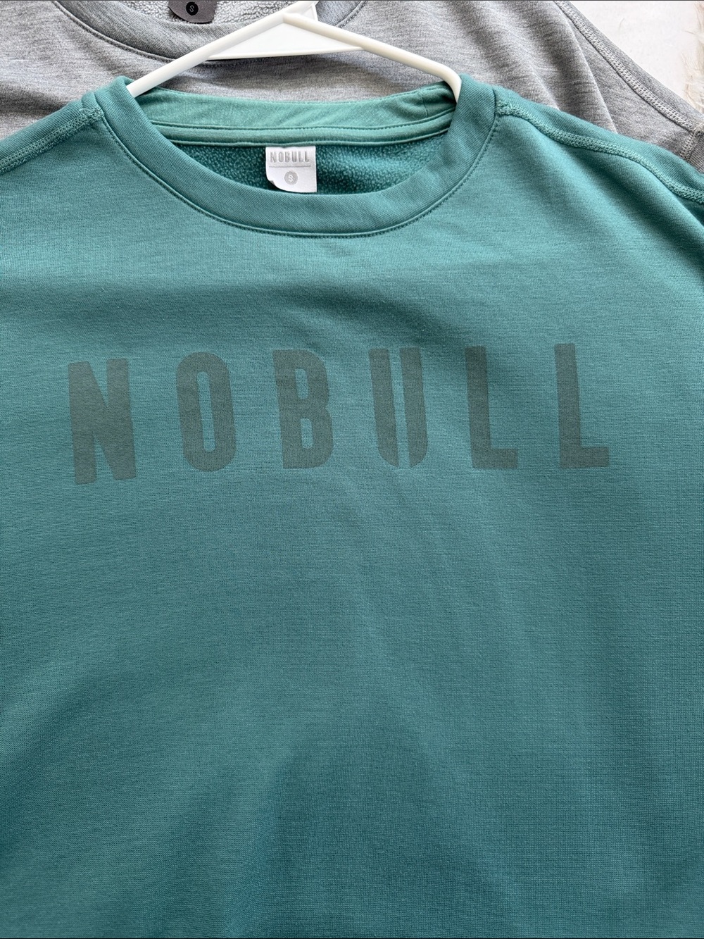 NOBULL Crewneck Sweatshirt in Teal and Light Gray - Picture 3 of 3